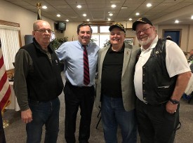 Charlie Russell, Senator Donnelly, Don Hawkins & Dave Sassman